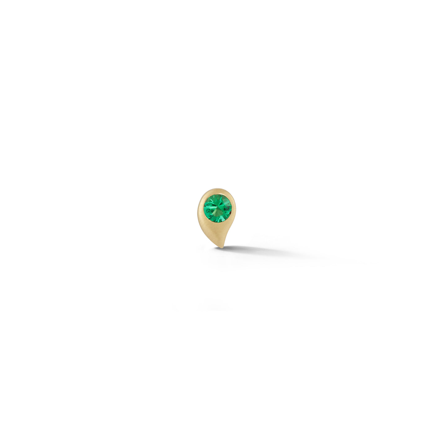Brushstroke Drop Emerald Single Earring
