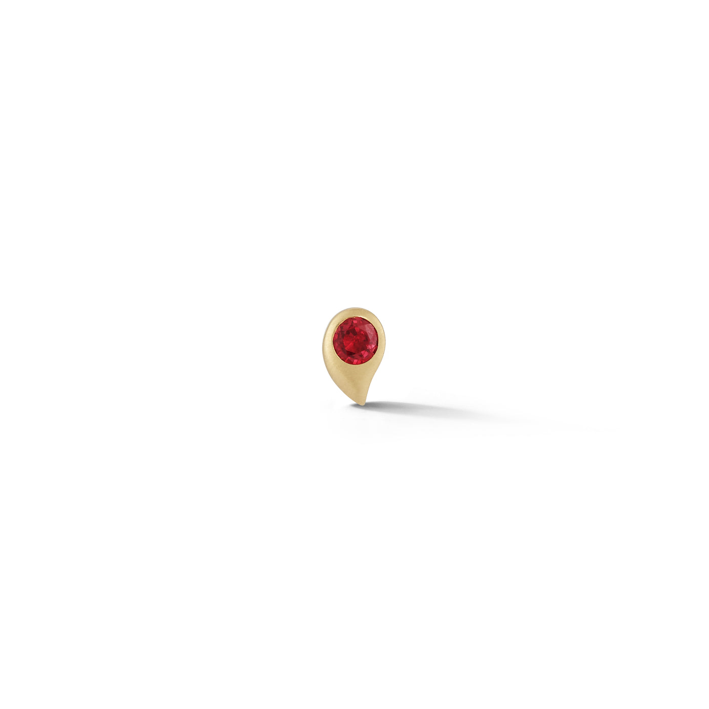 Brushstroke Drop Ruby Single Earring