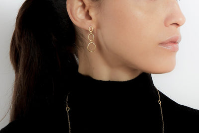 Spiralli Gold Dangle Earrings