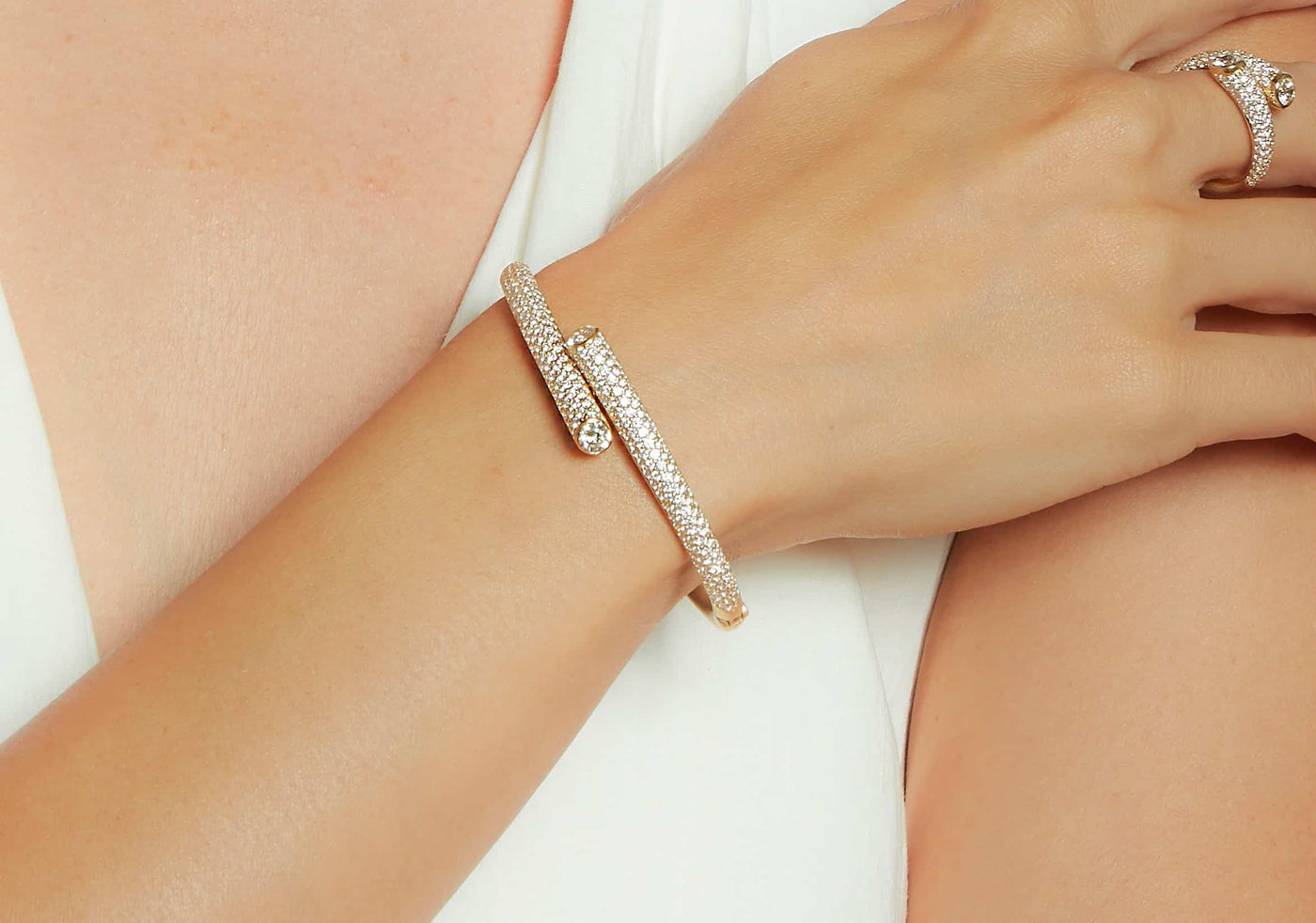 Whirl Pave Diamond Bracelet