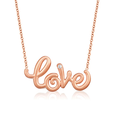 Whirl Love Necklace in Rose Gold