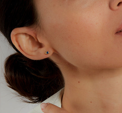 Brushstroke Drop Sapphire Single Earring