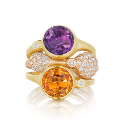 Rose Gold Diamond Sizzle Duo Stack Ring
